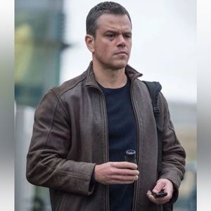 Men’s Lightweight Brown Leather Jacket, Size XL